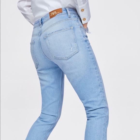 NWT’S Zara Slim Fit High Waisted White washed Jeans Size 36 4 - Picture 6 of 12